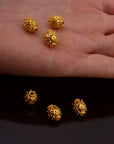 24K Gold Vermeil Filigree Beads, Handmade Silver Beads in 24K Gold, 925 Solid Silver Beads, Spacer Beads, Jewelry Supply, VM109A