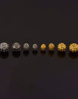 24K Gold Vermeil and 925 Silver Filigree Beads, Handmade Silver Beads in 24K Gold, Gold Beads, Spacer Beads, Jewelry Supply, M/VM109A-D