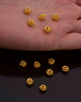24K Gold Vermeil and 925 Silver Filigree Beads, Handmade Silver Beads Gold, Gold Beads, Spacer Beads, Jewelry Supply, M/VM110