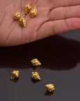 24K Gold Vermeil Filigree Beads, Handmade Silver Beads in 24K Gold, 925 Solid Silver Beads, Spacer Beads, Jewelry Supply, VM111