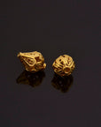 24K Gold Vermeil and 925 Silver Filigree Beads, Handmade Silver Beads in Gold, Solid Silver Beads, Spacer Beads, Jewelry Supply, M/VM111