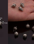 24K Gold Vermeil and 925 Silver Filigree Beads, Handmade Silver Beads in Gold, Solid Silver Beads, Spacer Beads, Jewelry Supply, M/VM111