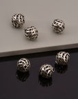 925 Sterling Silver Filigree Beads, Handmade Silver Beads, Solid Silver Beads, Spacer Beads, Jewelry Supply, M112