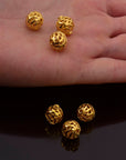 24K Gold Vermeil and 925 Silver Filigree Beads, Handmade Silver Beads in Gold, Solid Silver Beads, Spacer Beads, Jewelry Supply, M/VM112