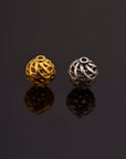 24K Gold Vermeil and 925 Silver Filigree Beads, Handmade Silver Beads in Gold, Solid Silver Beads, Spacer Beads, Jewelry Supply, M/VM112