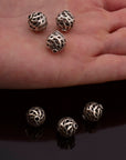 24K Gold Vermeil and 925 Silver Filigree Beads, Handmade Silver Beads in Gold, Solid Silver Beads, Spacer Beads, Jewelry Supply, M/VM112
