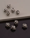 925 Sterling Silver Filigree Beads, Handmade Silver Beads, Solid Silver Beads, Spacer Beads, Jewelry Supply, M113