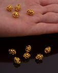 24K Gold Vermeil and 925 Silver Filigree Beads, Handmade Silver Beads in Gold, Solid Silver Beads, Spacer Beads, Jewelry Supply, M/VM113