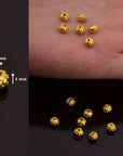 24K Gold Vermeil Filigree Beads, Handmade Silver Beads in 24K Gold, 925 Solid Silver Beads, Spacer Beads, Jewelry Supply, VM114