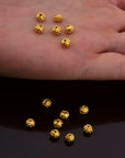 24K Gold Vermeil and 925 Silver Filigree Beads, Handmade Silver Beads in Gold, Solid Silver Beads, Spacer Beads, Jewelry Supply, M/VM114
