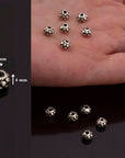 24K Gold Vermeil and 925 Silver Filigree Beads, Handmade Silver Beads in Gold, Solid Silver Beads, Spacer Beads, Jewelry Supply, M/VM114