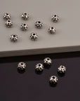 24K Gold Vermeil and 925 Silver Filigree Beads, Handmade Silver Beads in Gold, Solid Silver Beads, Spacer Beads, Jewelry Supply, M/VM114