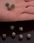 925 Sterling Silver Filigree Beads, Handmade Silver Beads, Solid Silver Beads, Spacer Beads, Jewelry Supply, M116