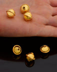 24K Gold Vermeil Flying Saucer Beads, Handmade Silver Beads in 24K Gold, 925 Solid Silver Beads, Handmade Beads ,Jewelry Supply, VM118C