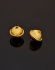 24K Gold Vermeil Flying Saucer Beads, Handmade Silver Beads in 24K Gold, 925 Solid Silver Beads, Handmade Beads ,Jewelry Supply, VM118C