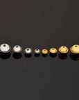 24K Gold Vermeil and 925 Silver Flying Saucer Beads, Silver Beads in Gold, Silver Beads, Flying Saucer Beads, Jewelry Supply, VM118A-D