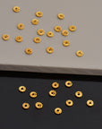 24K Gold Vermeil Separators, Handmade Silver Beads in 24K Gold, 925 Solid Silver Beads, Spacer Beads, Jewelry Supply, VM124