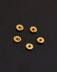 24K Gold Vermeil & 925 Silver Separators, Handmade Silver Beads in Gold, Solid Silver Beads, Spacer Beads, Jewelry Supply, M/VM124