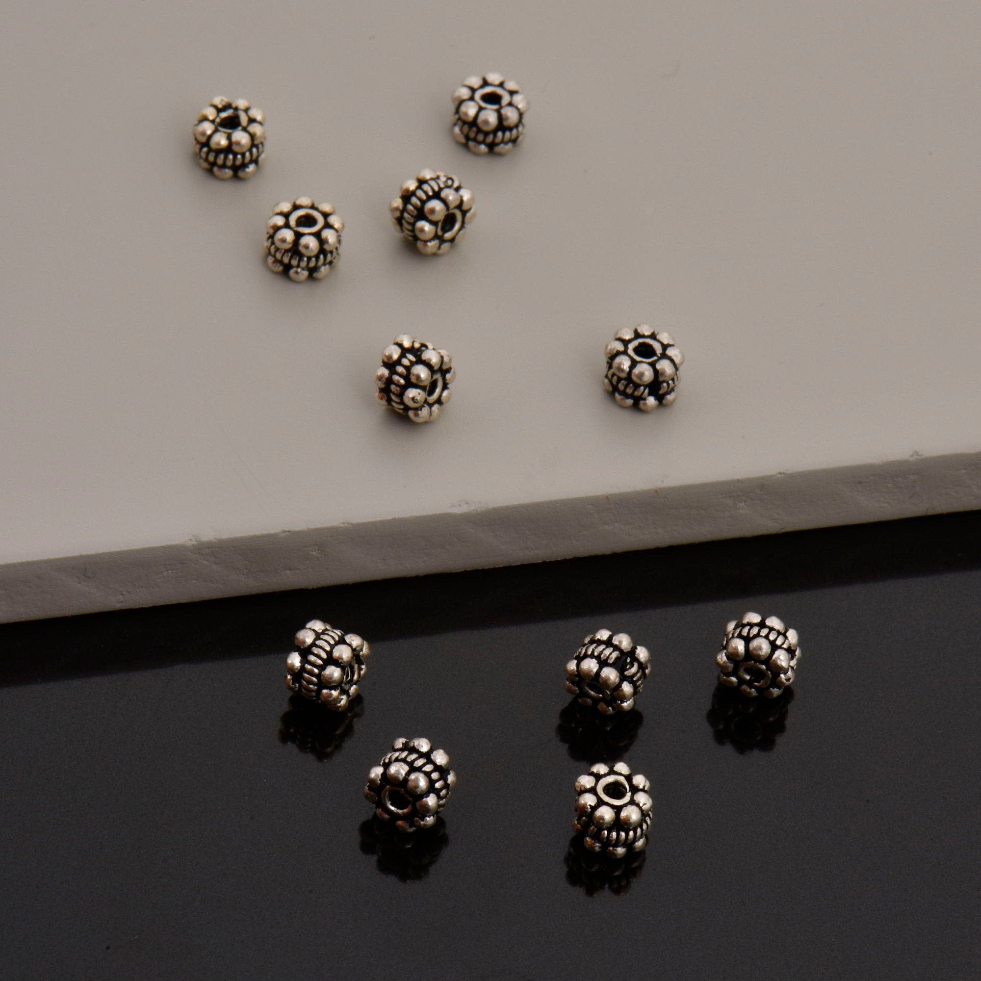 925 Sterling Silver Separators, Handmade Silver Separators, Solid Silver Beads, Spacer Beads, Jewelry Supply, M125
