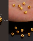 24K Gold Vermeil & 925 Silver Separators, Handmade Silver Beads in Gold, Solid Silver Beads, Spacer Beads, Jewelry Supply, M/VM125