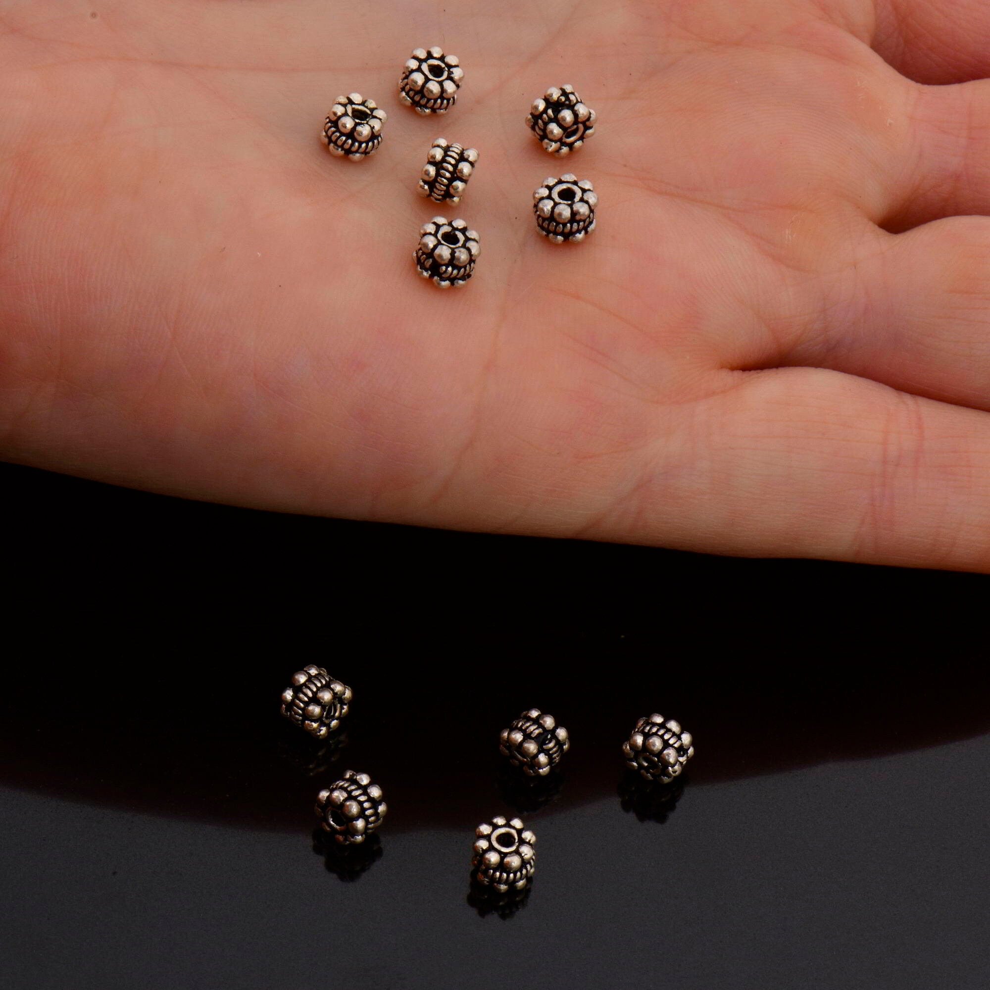 24K Gold Vermeil & 925 Silver Separators, Handmade Silver Beads in Gold, Solid Silver Beads, Spacer Beads, Jewelry Supply, M/VM125