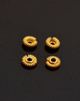 24K Gold Vermeil Separators, Handmade Silver Beads in 24K Gold, 925 Solid Silver Beads, Spacer Beads, Jewelry Supply, VM126