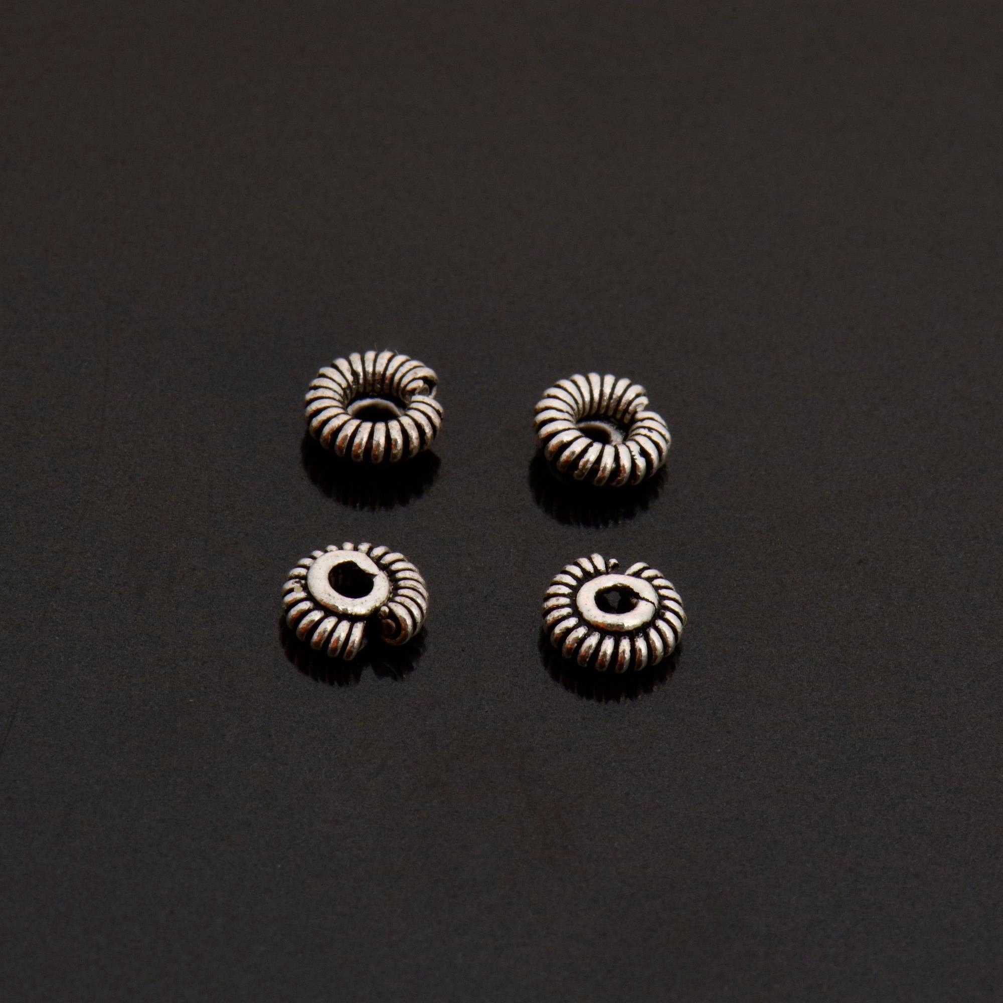 24K Gold Vermeil & 925 Silver Separators, Handmade Silver Beads in 24K Gold, Solid Silver Beads, Spacer Beads, Jewelry Supply, M/VM126