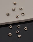 24K Gold Vermeil & 925 Silver Separators, Handmade Silver Beads in 24K Gold, Solid Silver Beads, Spacer Beads, Jewelry Supply, M/VM126
