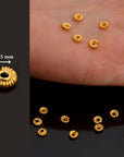 24K Gold Vermeil & 925 Silver Separators, Handmade Silver Beads in 24K Gold, Solid Silver Beads, Spacer Beads, Jewelry Supply, M/VM126