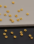 24K Gold Vermeil & 925 Silver Separators, Handmade Silver Beads in 24K Gold, Solid Silver Beads, Spacer Beads, Jewelry Supply, M/VM126