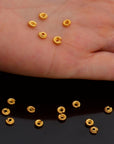 24K Gold Vermeil & 925 Silver Separators, Handmade Silver Beads in 24K Gold, Solid Silver Beads, Spacer Beads, Jewelry Supply, M/VM126