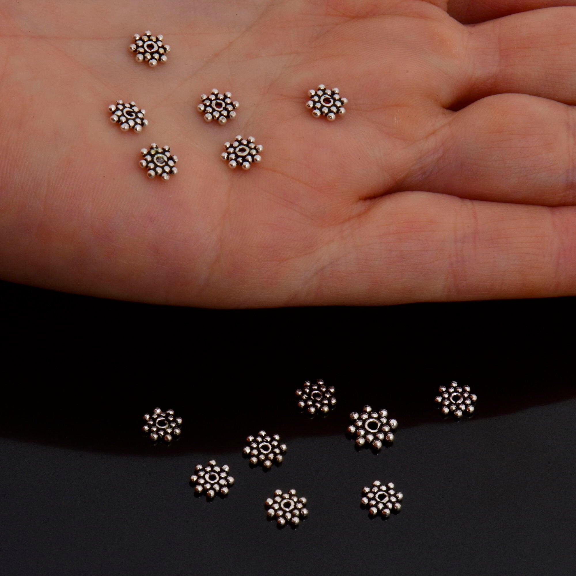 925 Sterling Silver Separators, Handmade Silver Separators, Solid Silver Beads, Spacer Beads, Jewelry Supply, M127