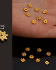 24K Gold Vermeil Separators, Handmade Silver Beads in 24K Gold, 925 Solid Silver Beads, Spacer Beads, Jewelry Supply, VM127
