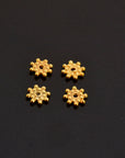 24K Gold Vermeil & 925 Silver Separators, Handmade Silver Beads in Gold, Solid Silver Beads, Spacer Beads, Jewelry Supply, M/VM127