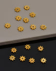 24K Gold Vermeil & 925 Silver Separators, Handmade Silver Beads in Gold, Solid Silver Beads, Spacer Beads, Jewelry Supply, M/VM127