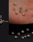 24K Gold Vermeil & 925 Silver Separators, Handmade Silver Beads in Gold, Solid Silver Beads, Spacer Beads, Jewelry Supply, M/VM128
