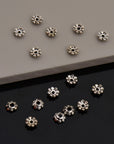 24K Gold Vermeil & 925 Silver Separators, Handmade Silver Beads in Gold, Solid Silver Beads, Spacer Beads, Jewelry Supply, M/VM128