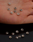 24K Gold Vermeil & 925 Silver Separators, Handmade Silver Beads in Gold, Solid Silver Beads, Spacer Beads, Jewelry Supply, M/VM128