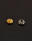 24K Gold Vermeil & 925 Silver Separators, Handmade Silver Beads in Gold, Solid Silver Beads, Spacer Beads, Jewelry Supply, M/VM128