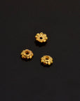 24K Gold Vermeil & 925 Silver Separators, Handmade Silver Beads in Gold, Solid Silver Beads, Spacer Beads, Jewelry Supply, M/VM128