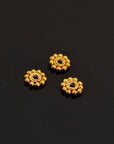24K Gold Vermeil Separators, Handmade Silver Beads in 24K Gold, 925 Solid Silver Beads, Spacer Beads, Jewelry Supply, VM130A