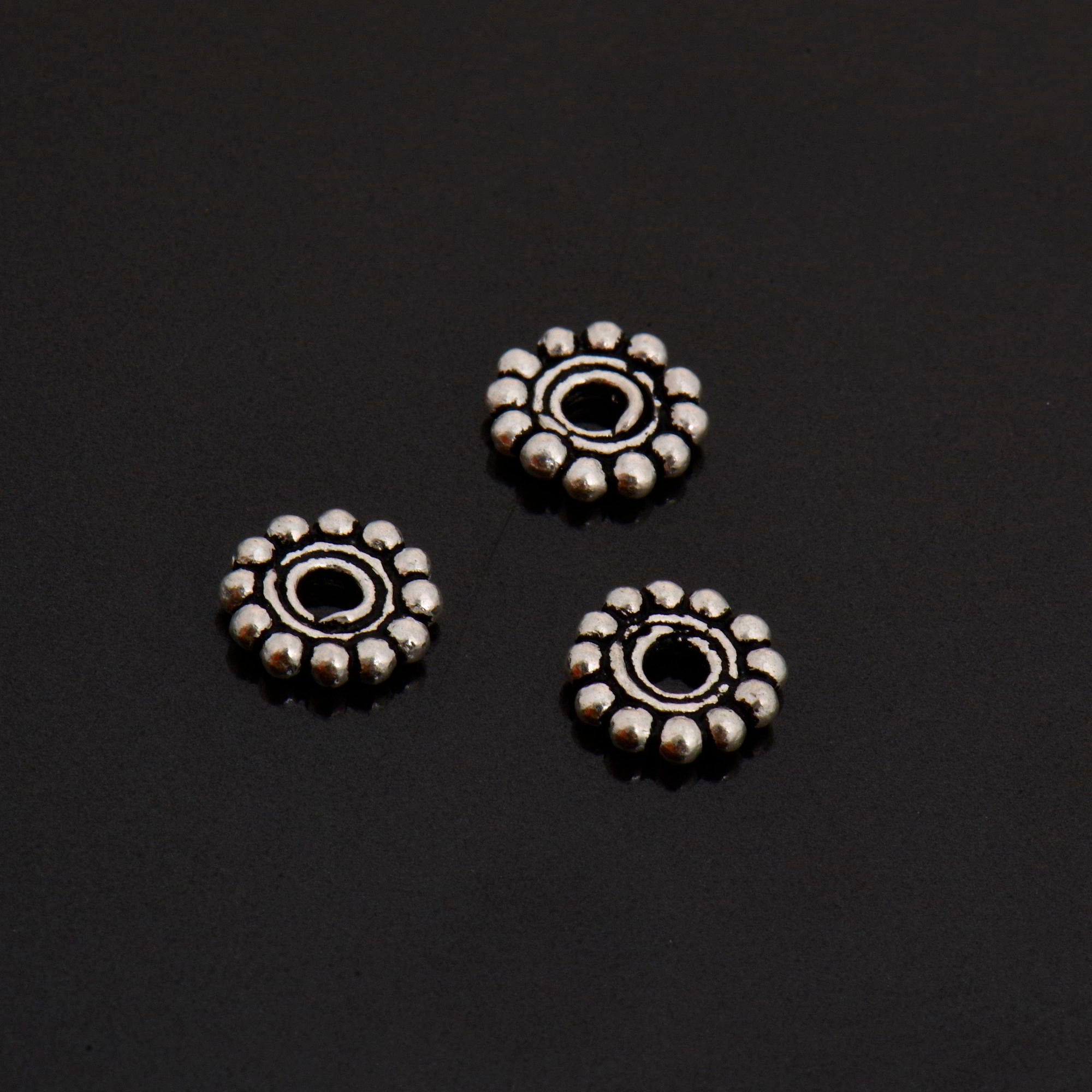 925 Sterling Silver Separators, Handmade Silver Separators, Solid Silver Beads, Spacer Beads, Jewelry Supply, M130B