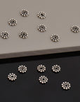 24K Gold Vermeil & 925 Silver Separators, Handmade Silver Beads in Gold, Solid Silver Beads, Spacer Beads, Jewelry Supply, M/VM130 A-B