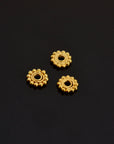 24K Gold Vermeil & 925 Silver Separators, Handmade Silver Beads in Gold, Solid Silver Beads, Spacer Beads, Jewelry Supply, M/VM130 A-B