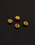 24K Gold Vermeil Separators, Handmade Silver Beads in 24K Gold, 925 Solid Silver Beads, Spacer Beads, Jewelry Supply, VM133
