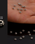 24K Gold Vermeil & 925 Silver Separators, Handmade Silver Beads in Gold, Solid Silver Beads, Spacer Beads, Jewelry Supply, M/VM133