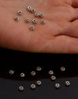 24K Gold Vermeil & 925 Silver Separators, Handmade Silver Beads in Gold, Solid Silver Beads, Spacer Beads, Jewelry Supply, M/VM133