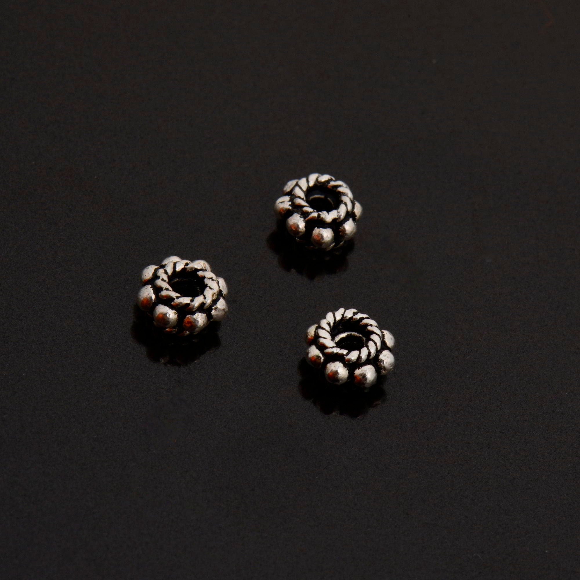 925 Sterling Silver Separators, Handmade Silver Separators, Solid Silver Beads, Spacer Beads, Jewelry Supply, M134A