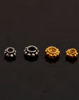 24K Gold Vermeil & 925 Silver Separators, Handmade Silver Beads in Gold, Solid Silver Beads, Spacer Beads, Jewelry Supply, M/VM134 A-B