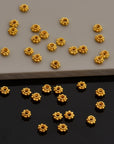 24K Gold Vermeil & 925 Silver Separators, Handmade Silver Beads in Gold, Solid Silver Beads, Spacer Beads, Jewelry Supply, M/VM134 A-B